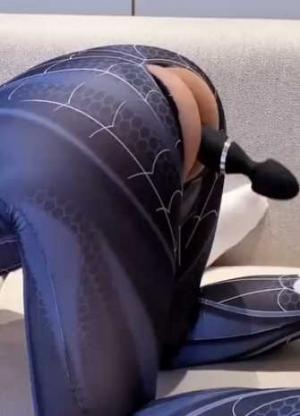 ❤️❤️调教超骚淫穴母蜘蛛 跪着吃肉棒小穴里AV棒羞耻转动 女上位白虎榨汁疯狂喷射太爽了