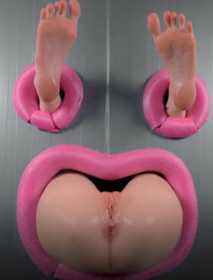 Gloryhole 隔着墙操那个小穴，直到她的脚颤抖 - pinkloving